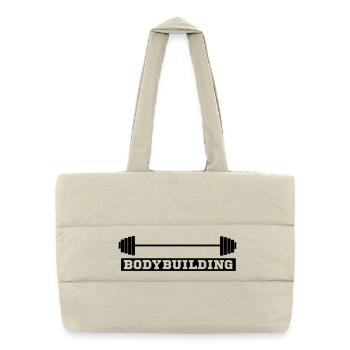culturiste, musculation,fitness,entraînement,bête - Sac shopping matelassé - blanc naturel - Devant