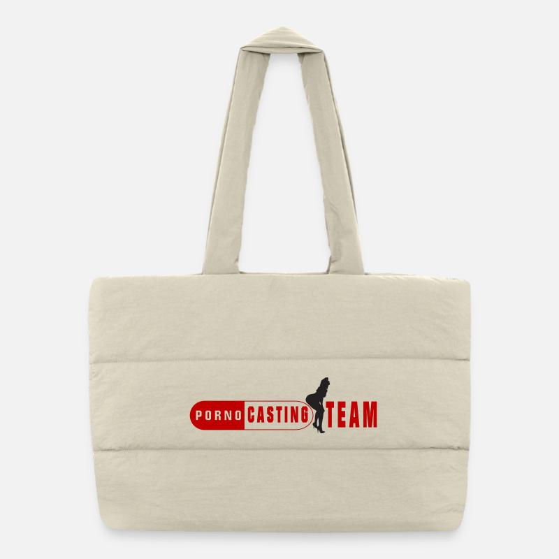 Porn Casting Team Puffer Shopping Bag
