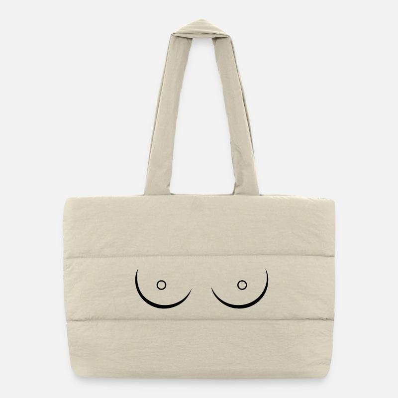 Seins Seins Esquisses au trait Féminisme Sac shopping matelassé