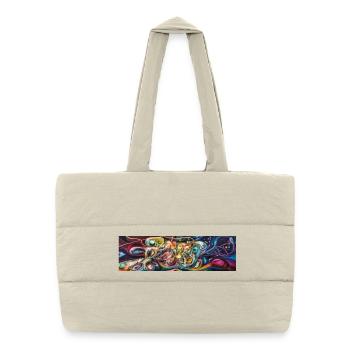 Cosmic Swirl Abstract Nebula - Puffer Shopping Bag - natural - Front
