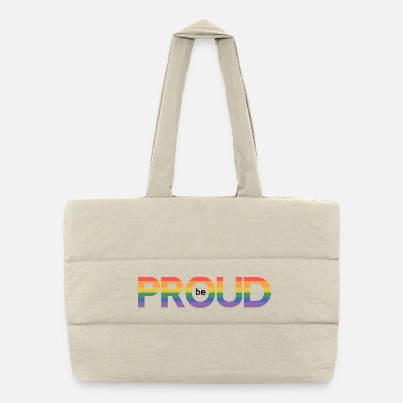 LGBT Pride Month - Be Proud Puffer Shopping Bag