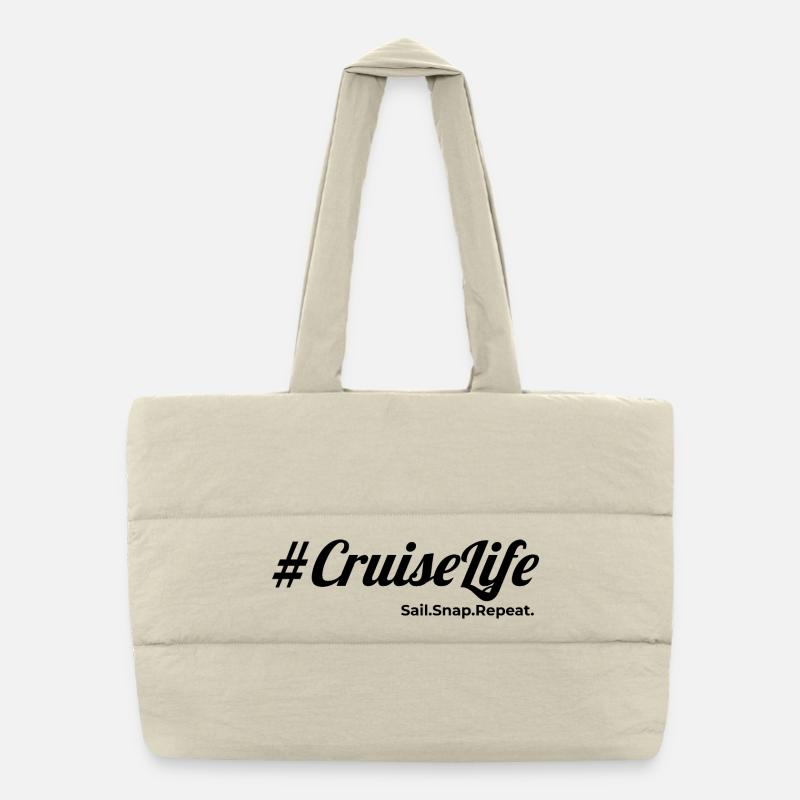 #CruiseLife - Puffer Shopping Bag - natural
