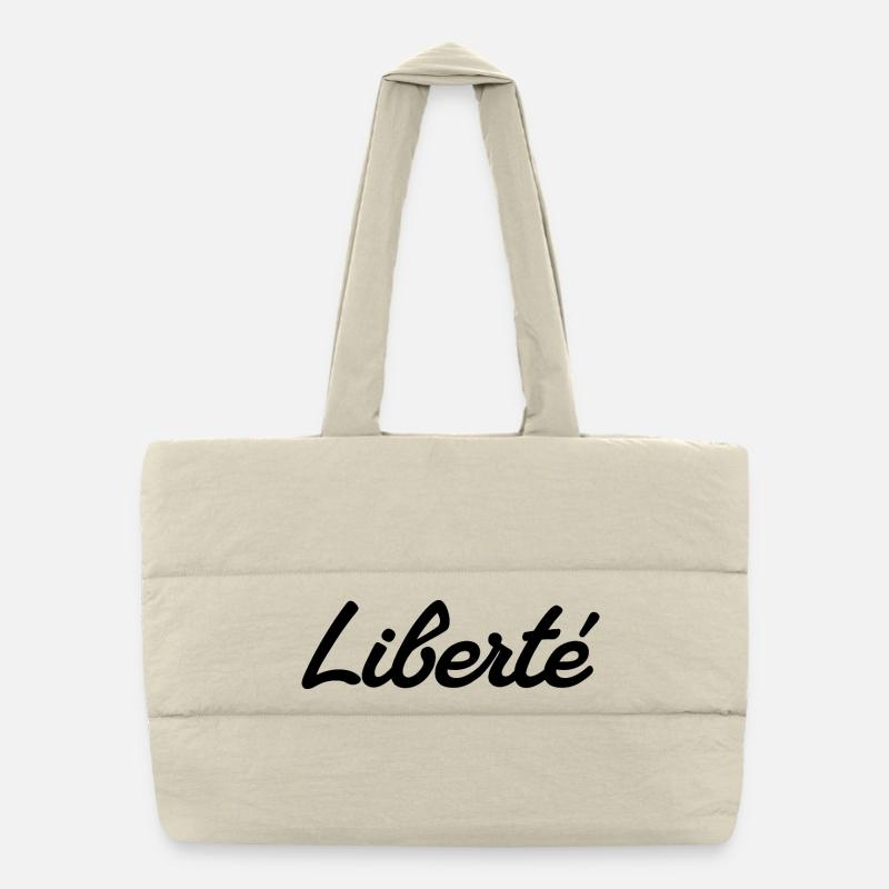 LIBERTÉ – Signatur-Skript Puffer-Einkaufstasche