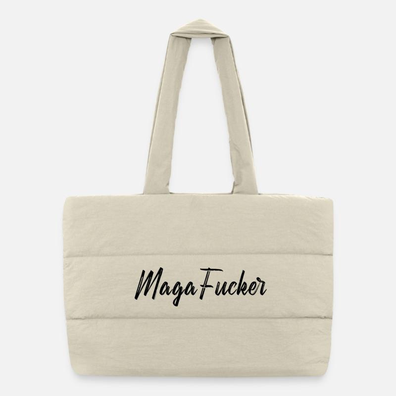 MagaFucker Type HelinoDemo Black Puffer Shopping Bag