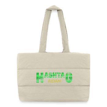 Geschenk für Aidan - Puffer-Einkaufstasche - Naturweiß - Vorne