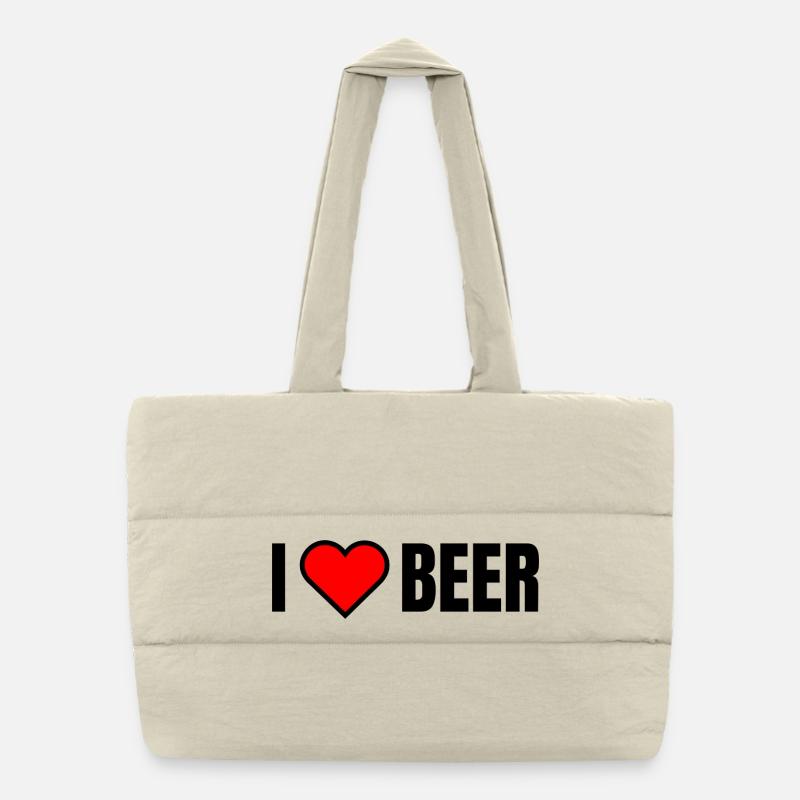 Ich liebe Bier Puffer-Einkaufstasche