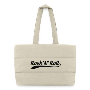 Scénario vintage du Rock’N’Roll - Sac shopping matelassé - blanc naturel - Devant