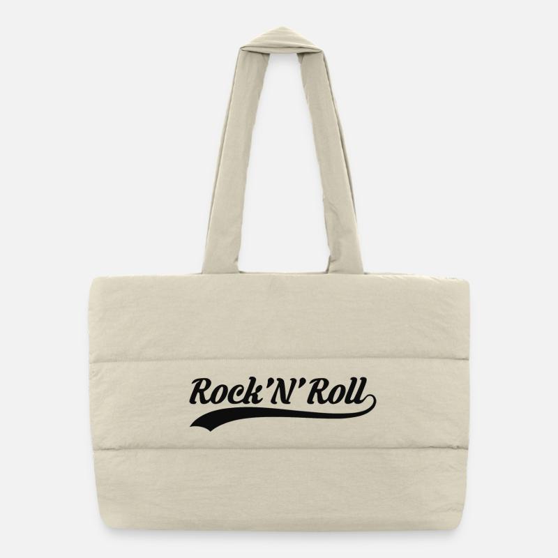 Rock'N'Roll Vintage-Skript Puffer-Einkaufstasche