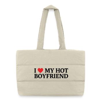 J’adore mon ami sexy - Sac shopping matelassé - blanc naturel - Devant