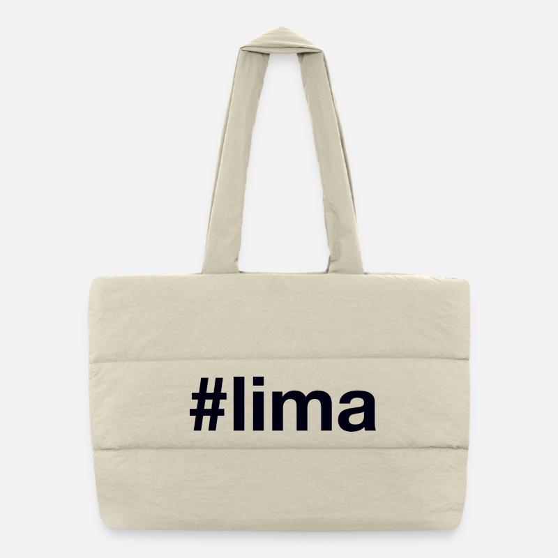 Hashtag Lima Pérou Sac shopping matelassé