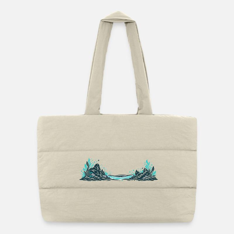 Bord de rivière de style jungle Sac shopping matelassé