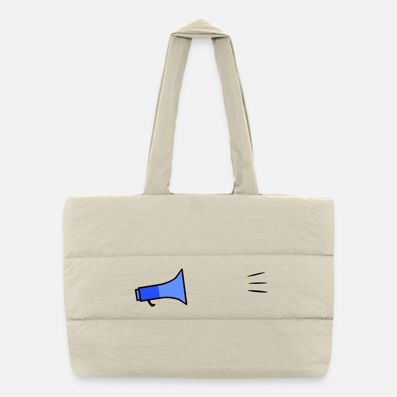 Megafon Text-Template Puffer-Einkaufstasche