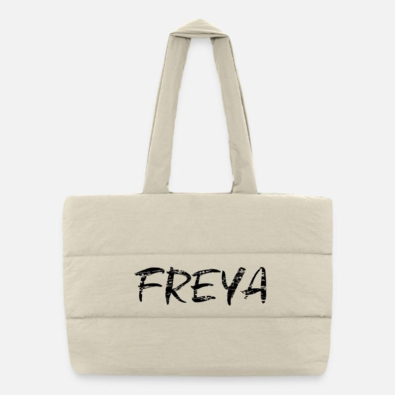 Freya - Puffer-Einkaufstasche - Naturweiß