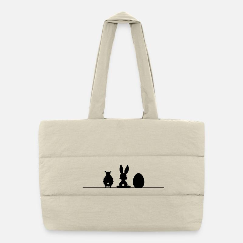 Ombre d’œuf de Pâques lapin, mouton mouton Sac shopping matelassé