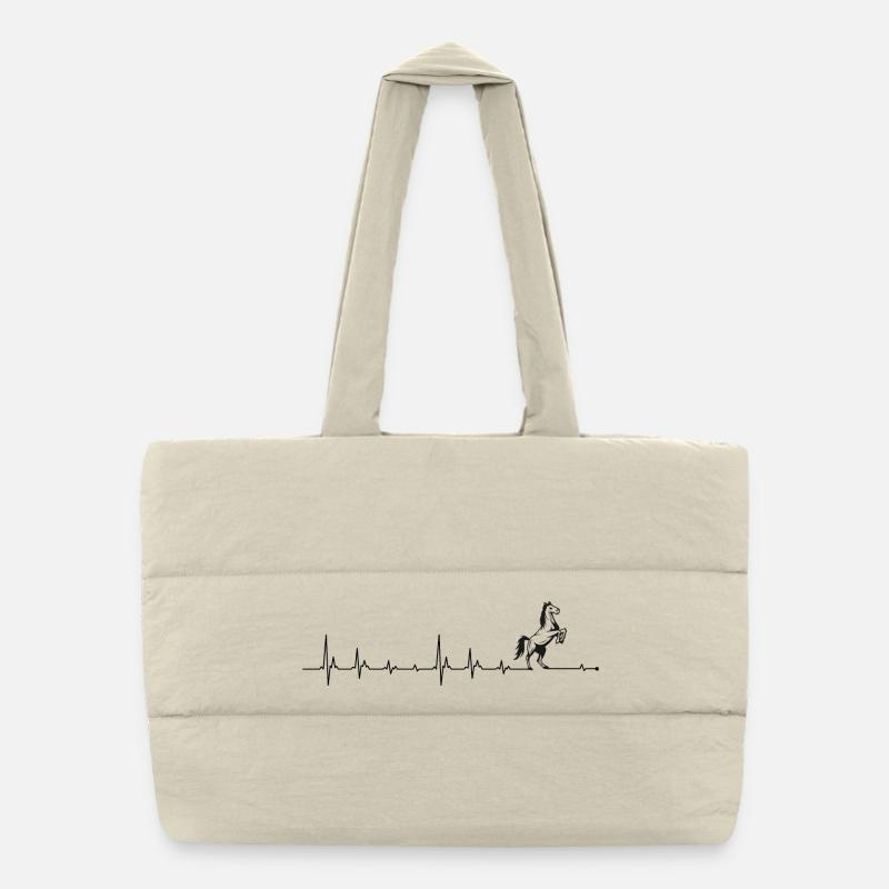 Cheval battant de cœur Sac shopping matelassé