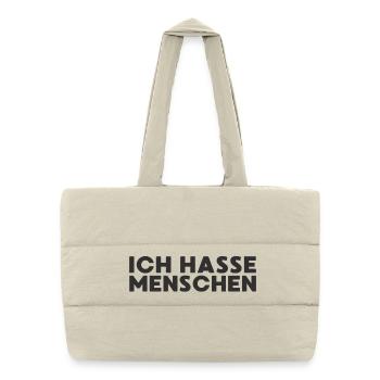 Ich hasse Meschen - Gesteppte Shopping Bag - Naturweiß - Vorne