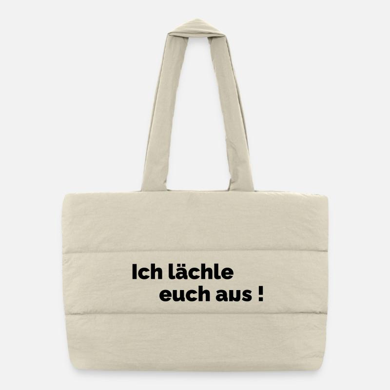 Ich laechle euch aus Puffer-Einkaufstasche