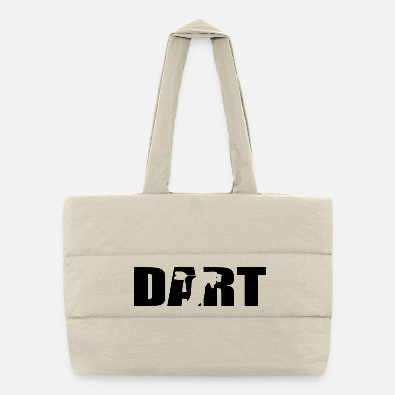 Classic Dart Design – Precision & Style Puffer Shopping Bag