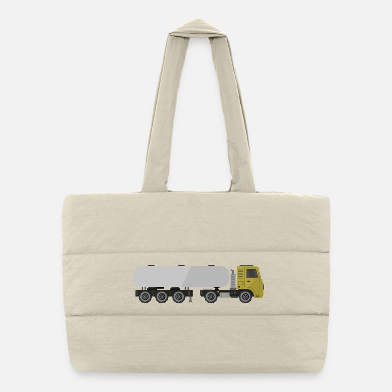 Tanker truck Puffer Shopping Bag