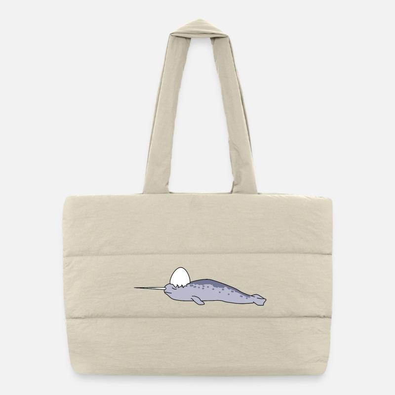 Costume mignon de Narval et licorne de Pâques en dessin animé Sac shopping matelassé