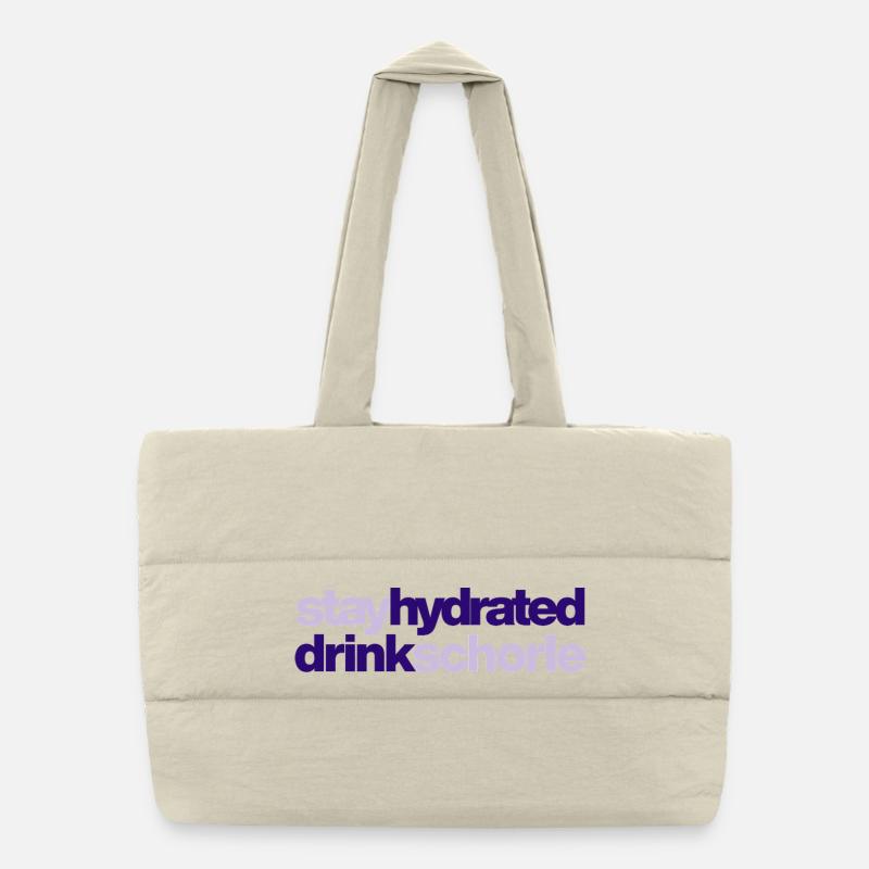 stay hydrated - drink schorle - Puffer-Einkaufstasche - Naturweiß