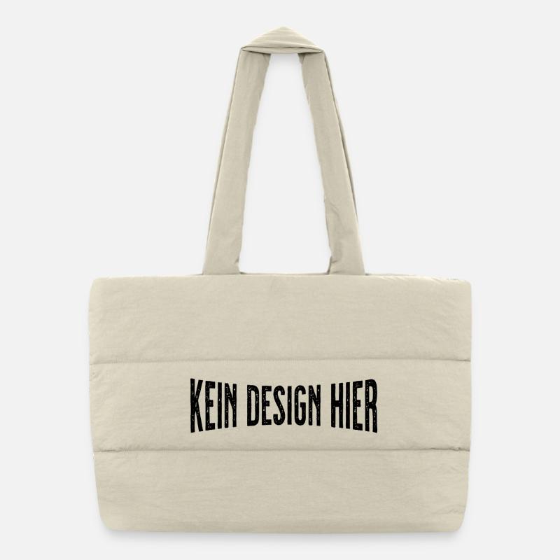 No Design Here Funny Statement Shirt Puffer Shopping Bag