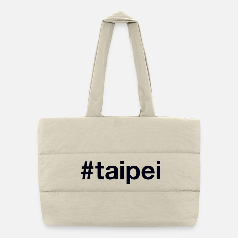 Hashtag Taipei Taïwan Sac shopping matelassé