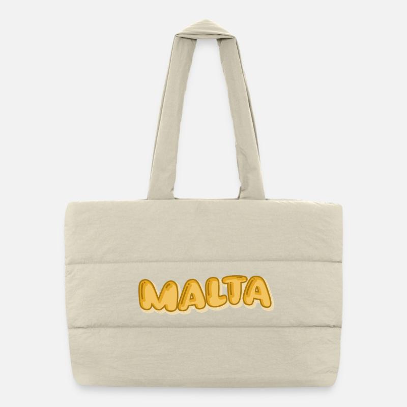 Comic Malta Puffer-Einkaufstasche