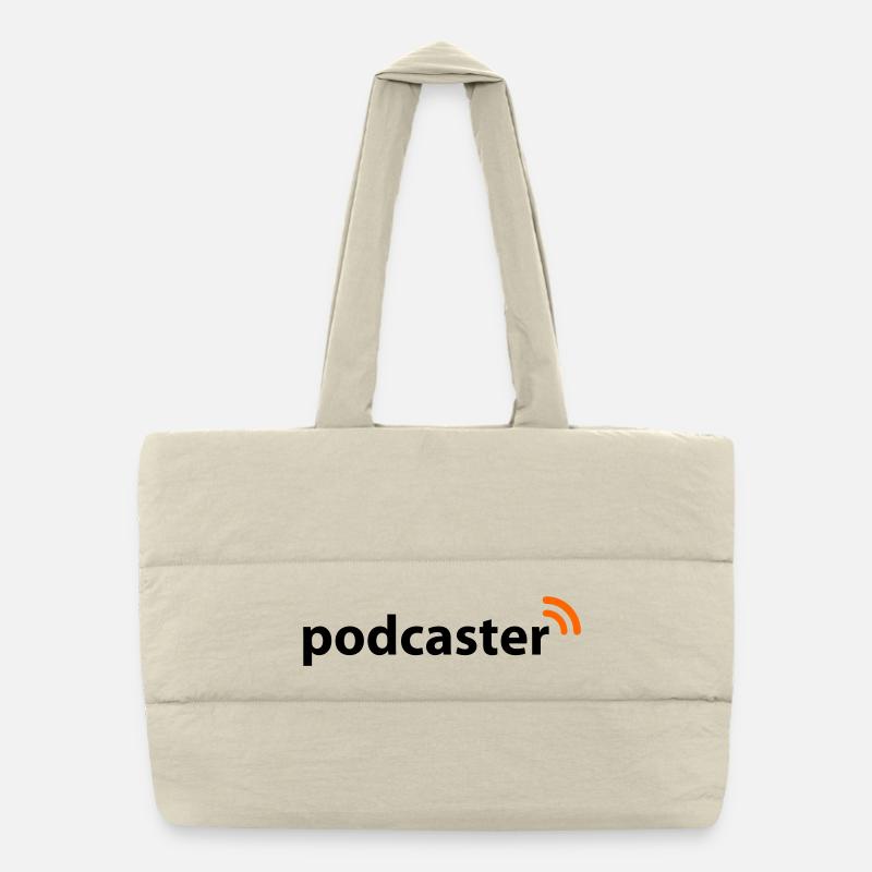 Podcaster Puffer-Einkaufstasche