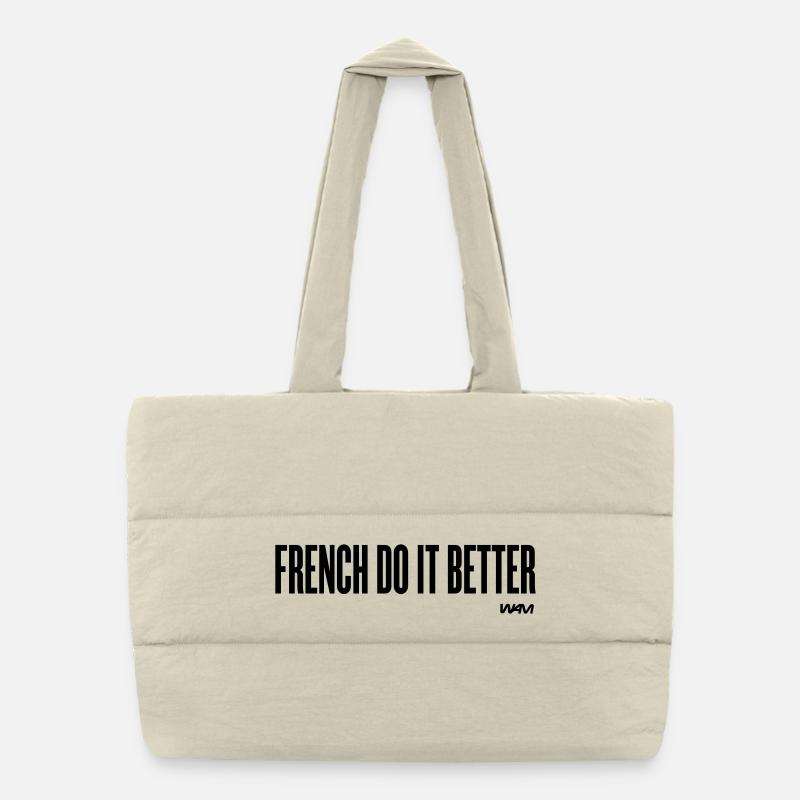 French do it better - chauvinisme français Sac shopping matelassé