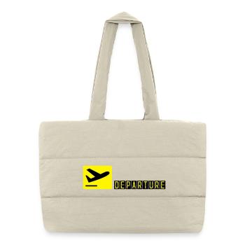Airplane taking off - Puffer Shopping Bag - natural - Front
