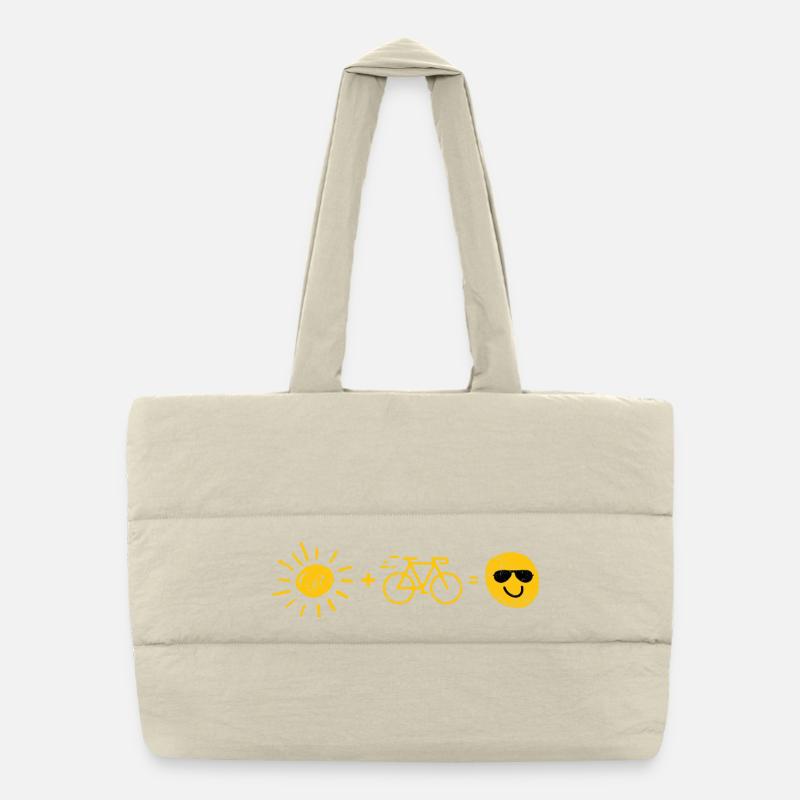 Soleil et vélo Sac shopping matelassé