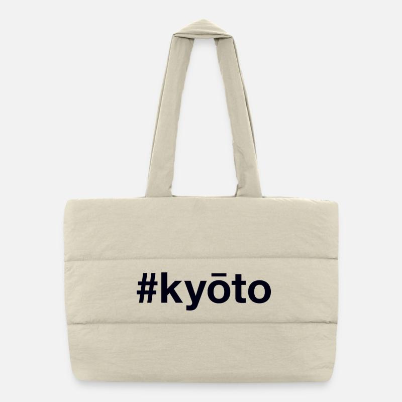 KYOTO Hashtag Japan Puffer Shopping Bag
