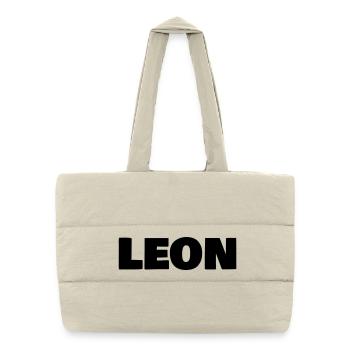 Leon - Puffer-Einkaufstasche - Naturweiß - Vorne