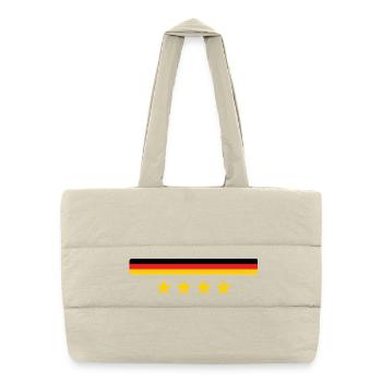 Deutsche Flagge – Deutschland - Puffer-Einkaufstasche - Naturweiß - Vorne