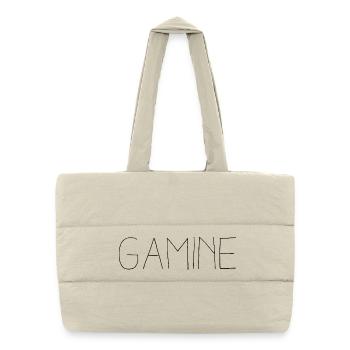 Gamine - Idée cadeau original femme - Sac shopping matelassé - blanc naturel - Devant