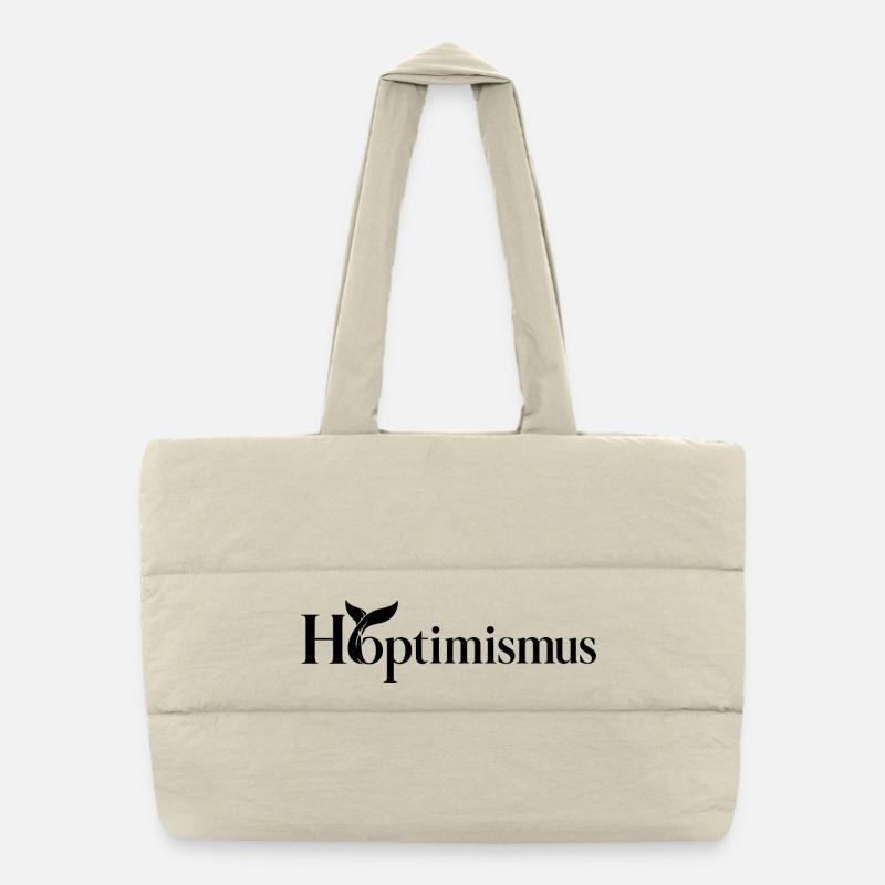 Hoptimismus - Wal black Fluke Puffer-Einkaufstasche