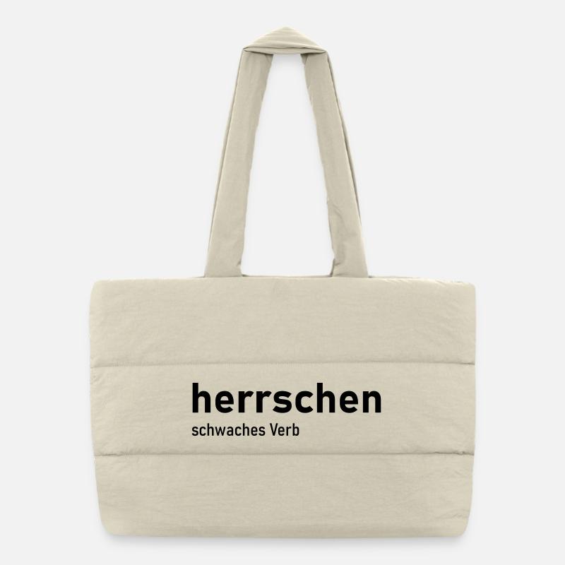 herrschen schwaches Verb Puffer-Einkaufstasche