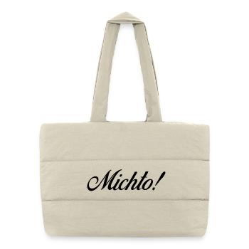 michto - Sac shopping matelassé - blanc naturel - Devant