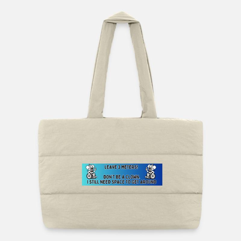 Autoaufkleber eines Rollstuhlclowns # Puffer-Einkaufstasche