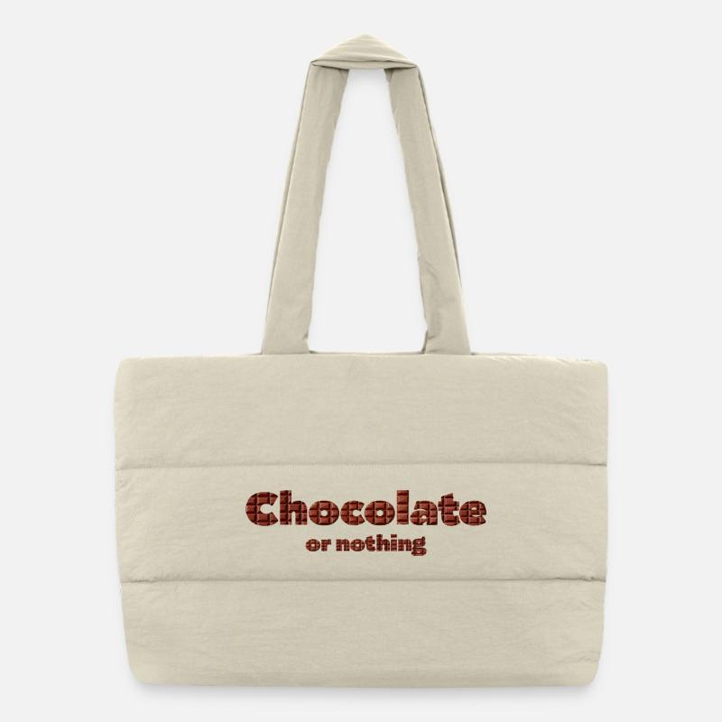 Schokoladen Muster mit 3D-Effekt Puffer-Einkaufstasche