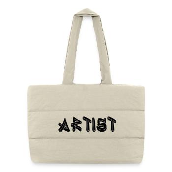 Artiste - Sac shopping matelassé - blanc naturel - Devant
