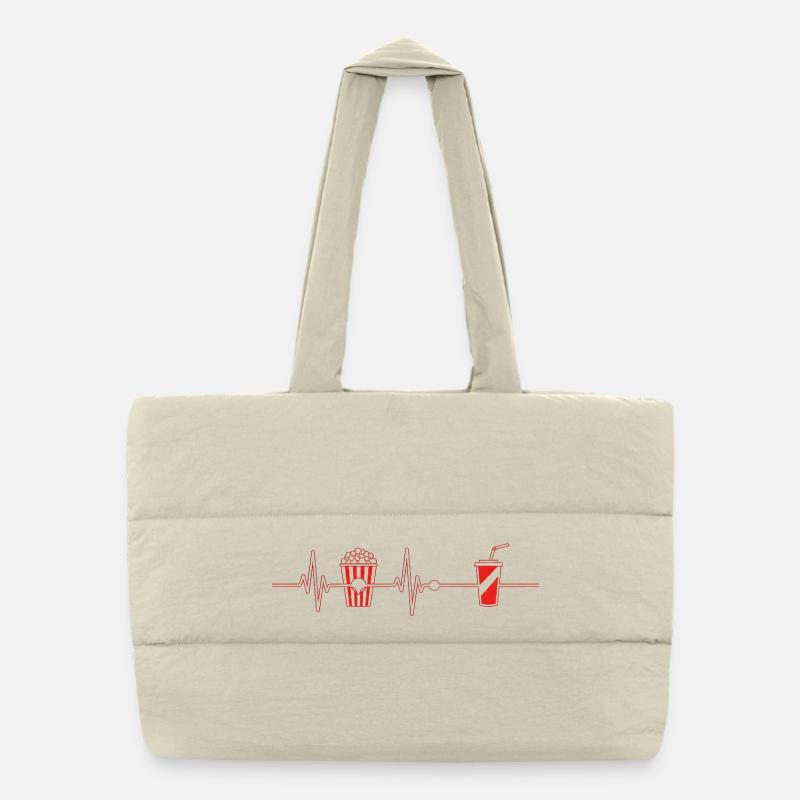 Battement de cœur popcorn Sac shopping matelassé