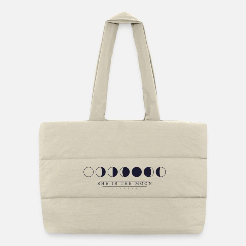 Elle est la lune Sac shopping matelassé