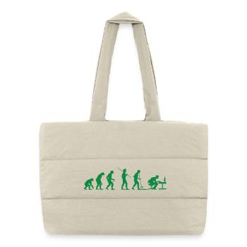 Programmer Evolution Computer Scientist Developer - Puffer Shopping Bag - natural - Front