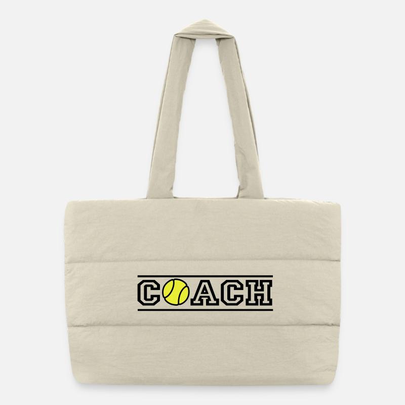 Tennis Coach Puffer-Einkaufstasche