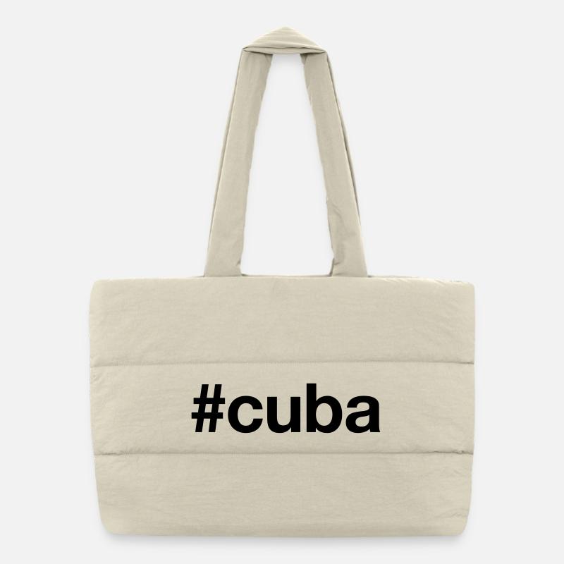 KUBA Cuba Hashtag Puffer-Einkaufstasche