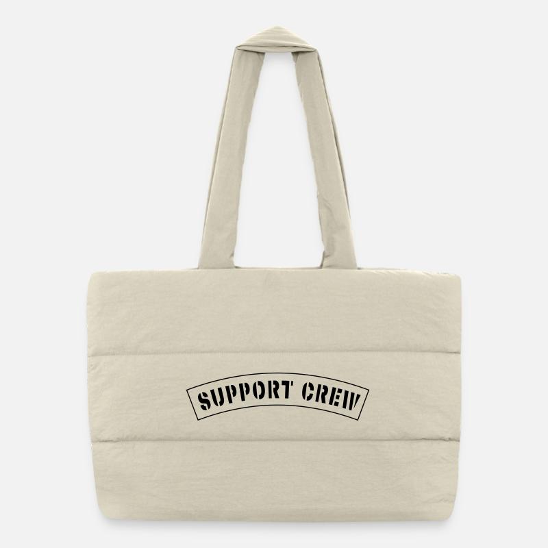 Patch de style équipage de soutien Sac shopping matelassé