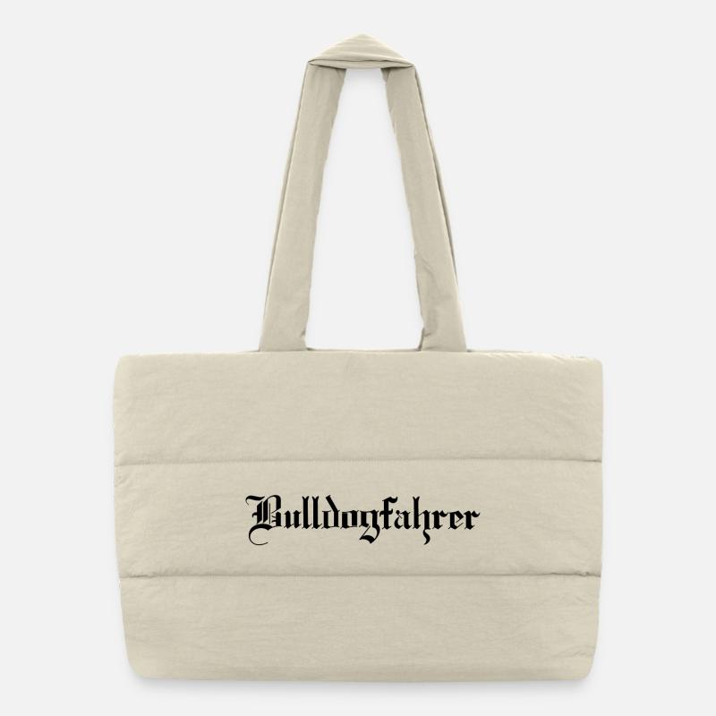 Der Bulldogfahrer Puffer-Einkaufstasche