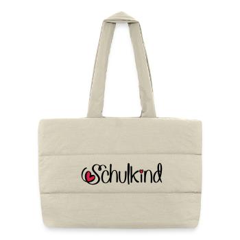 Schulkind - Puffer-Einkaufstasche - Naturweiß - Vorne